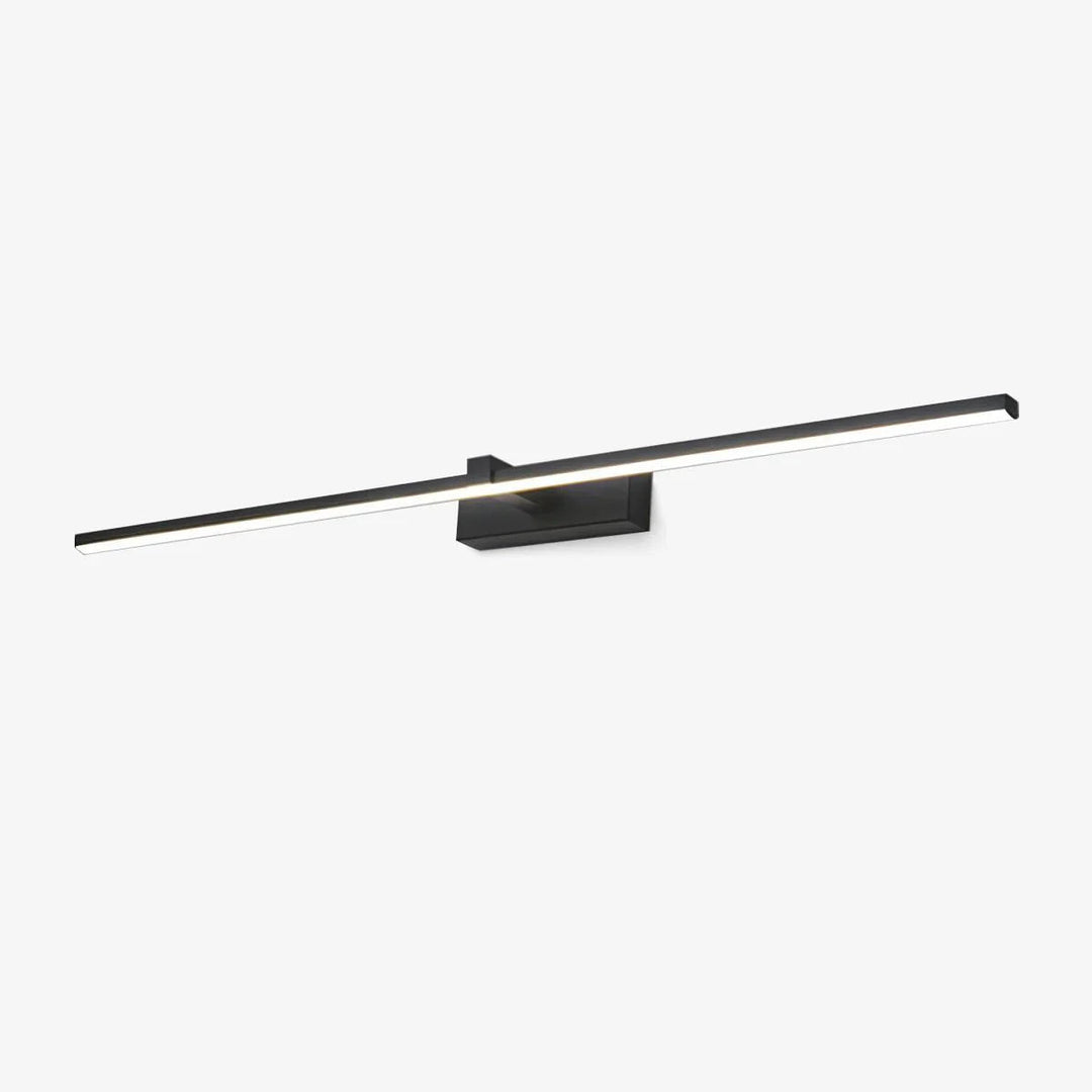 Sleek LED vanity wall light for modern bathroom decor and home lighting.