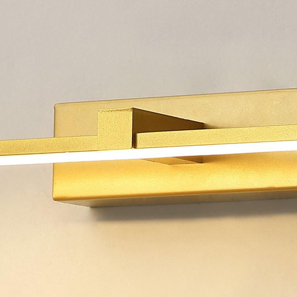Sleek LED wall light fixture, perfect for modern bathroom and bedroom lighting.