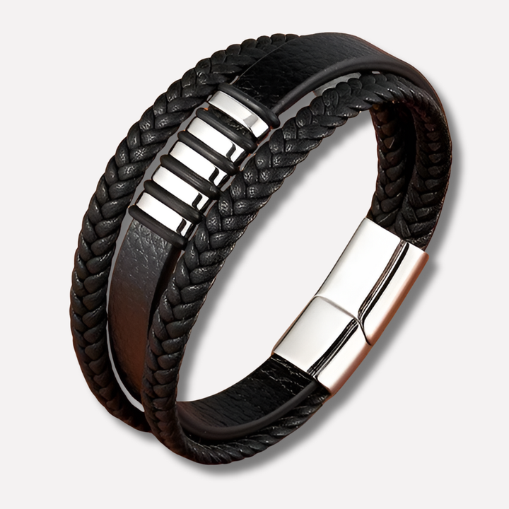 New modern men's stylish bracelet, a sleek accessory with magnetic clasp, perfect gift for an elegant men's fashion look.