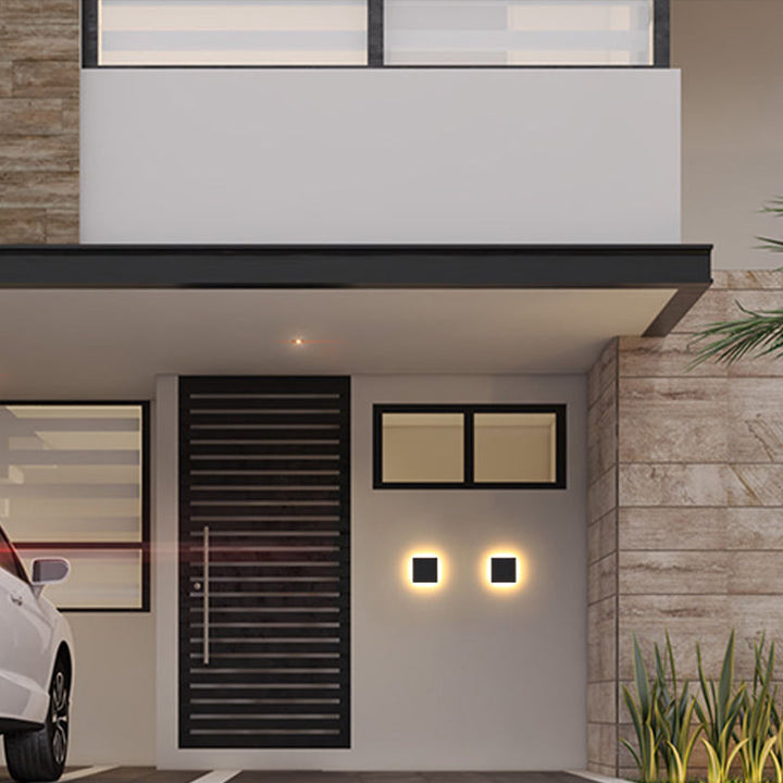 Sleek LED outdoor wall lamp, a modern garden light for contemporary homes.