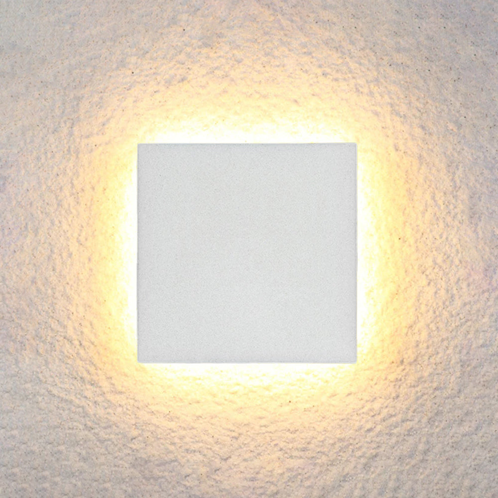 Waterproof outdoor LED wall light, ideal for lighting pathways & gardens.