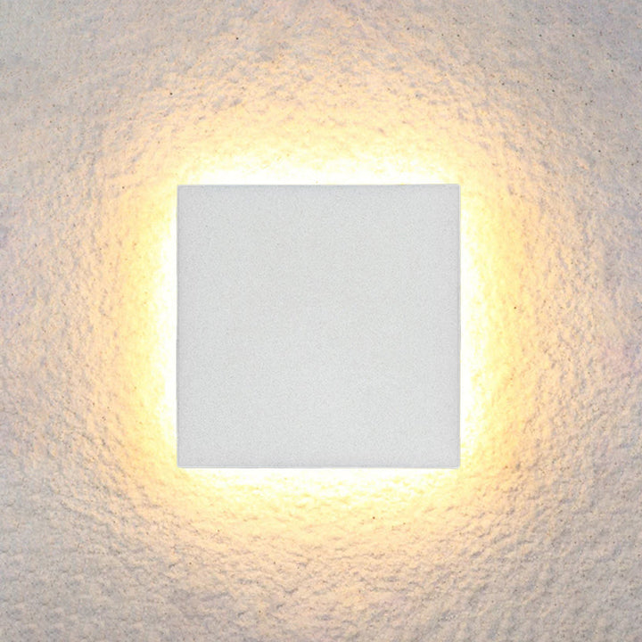 Waterproof outdoor LED wall light, ideal for lighting pathways & gardens.