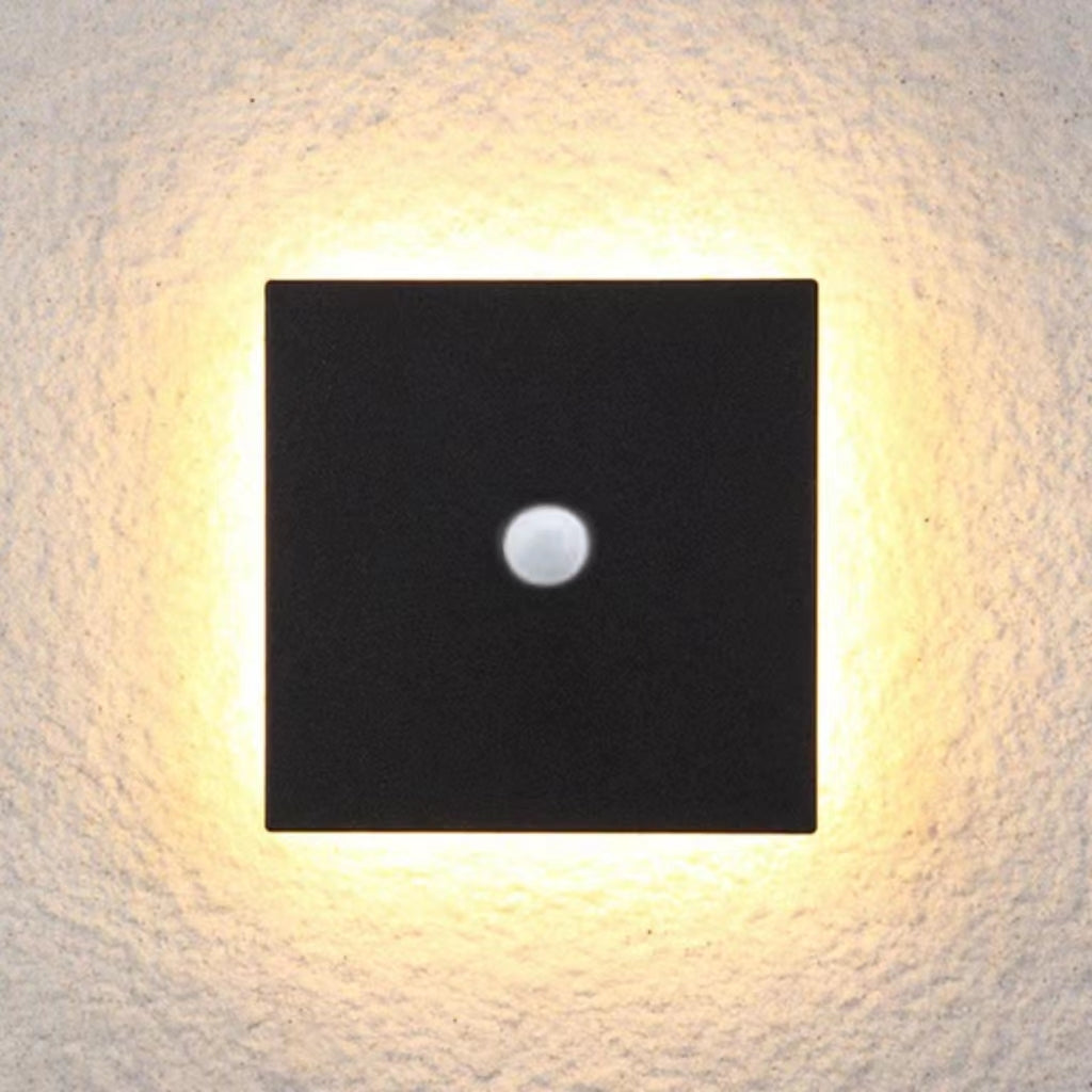 Modern LED outdoor light with smart features, ideal for contemporary home security.