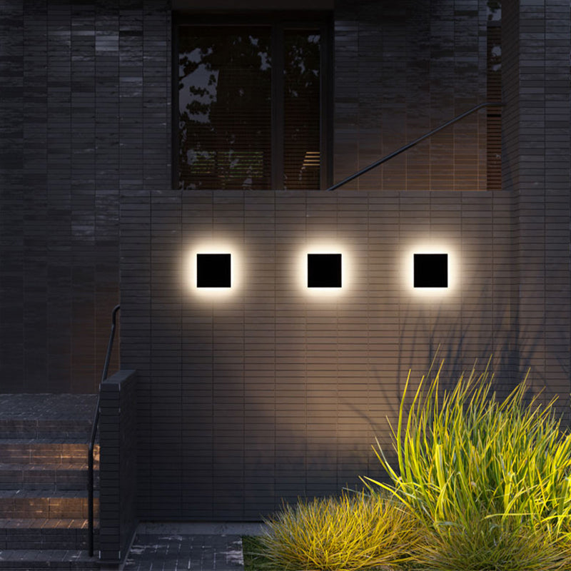 Waterproof LED wall light for gardens, providing bright, efficient outdoor lighting.