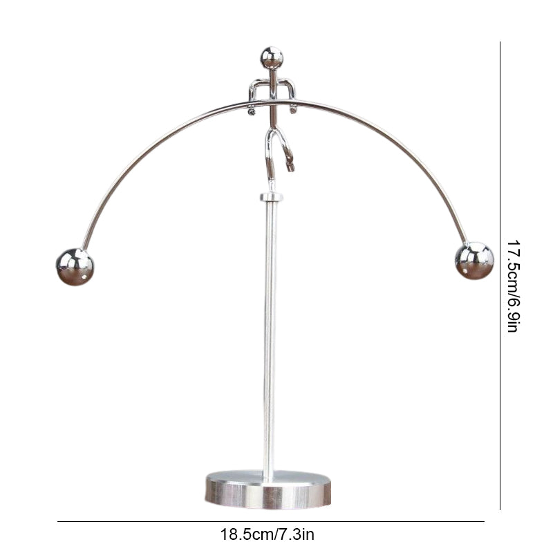 High-quality stainless steel kinetic balance desk toy, a perfect physics gift for enthusiasts.