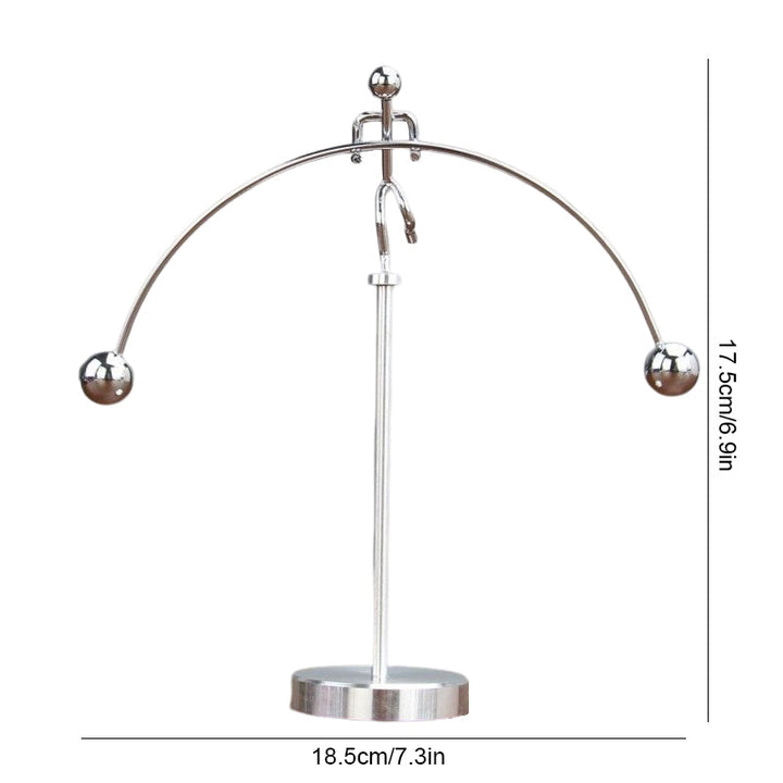 High-quality stainless steel kinetic balance desk toy, a perfect physics gift for enthusiasts.