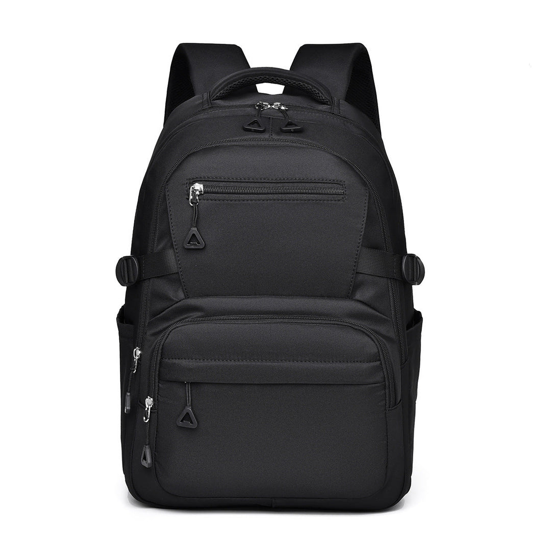 Unisex versatile laptop backpack worn by a student, ideal for school, work & travel.