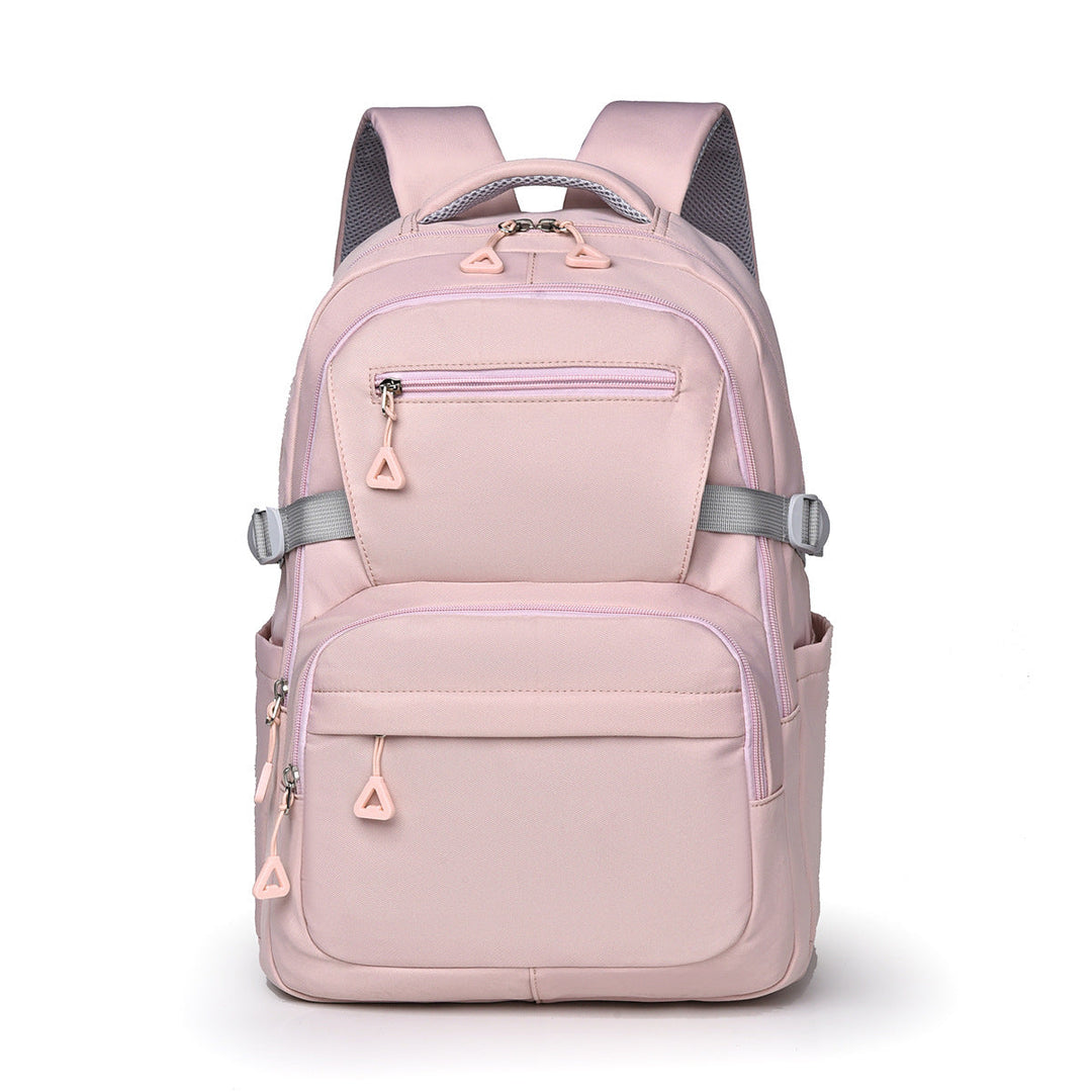 Side view of organized versatile laptop backpack, showing pockets for tech gear & daily essentials.