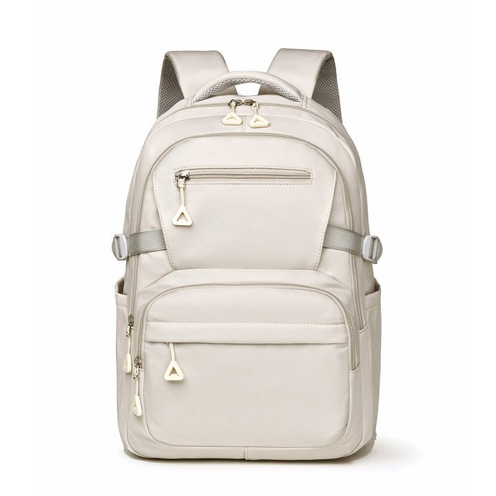 Stylish unisex laptop backpack on a desk, ready for work, travel, or student use.