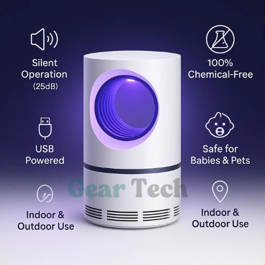 Durable outdoor UV fly trap for patios & gardens. Waterproof insect killer, effective for outdoor bugs.