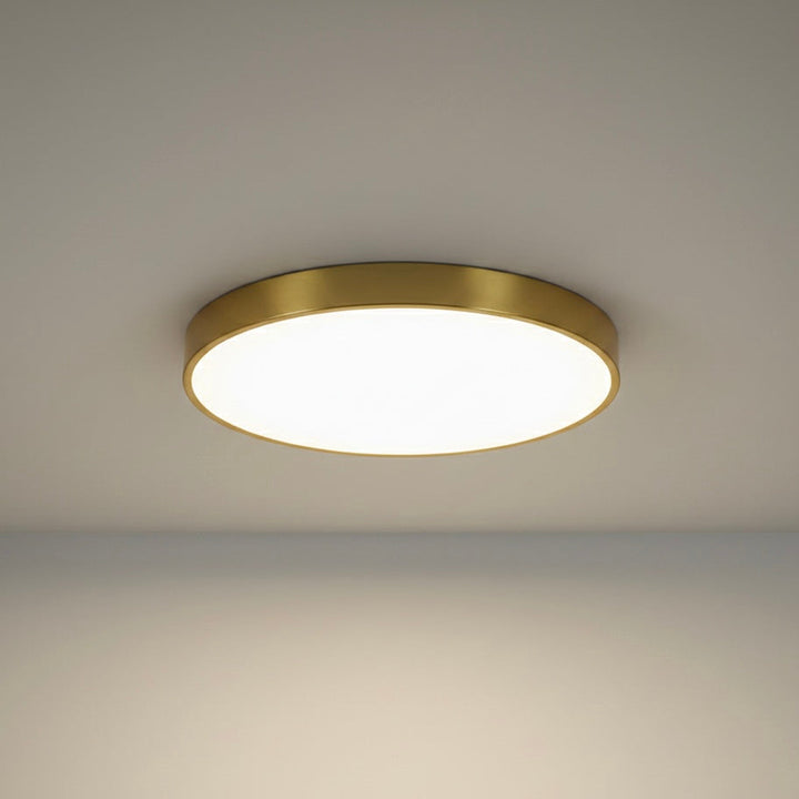 Energy-saving LED flush ceiling light for bedrooms, dimmable and ultra-slim design.