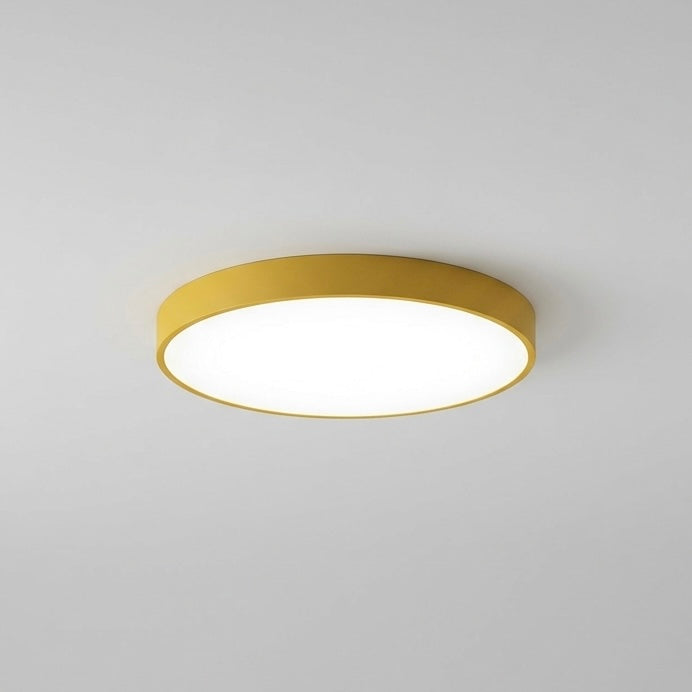 Stylish dimmable LED flush ceiling light, minimalist and slim for modern home decor.