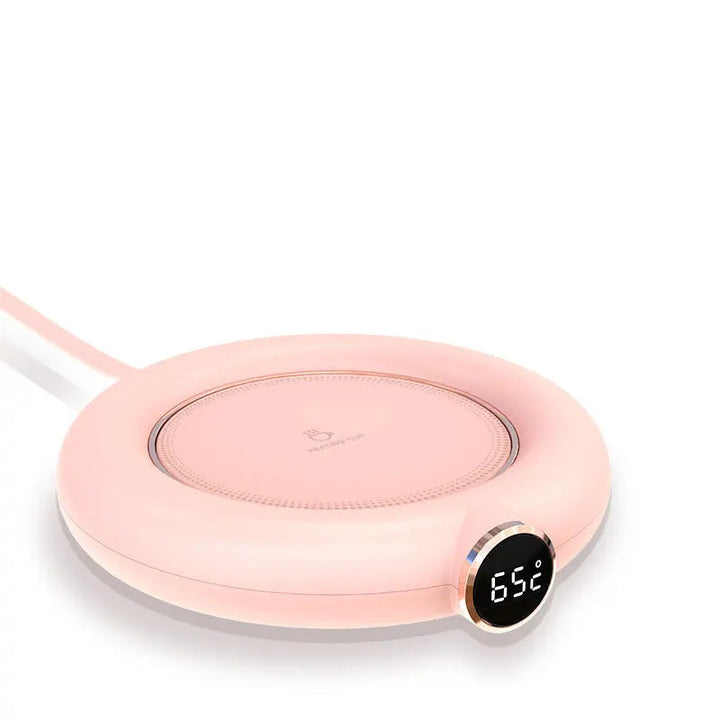 Keep your coffee or tea hot with this USB portable mug warmer. Features digital temperature control for home & office.