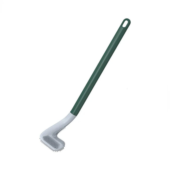 Smart hygienic toilet brush with wall mount holder, featuring TPR bristles for deep, no-drip bathroom cleaning.