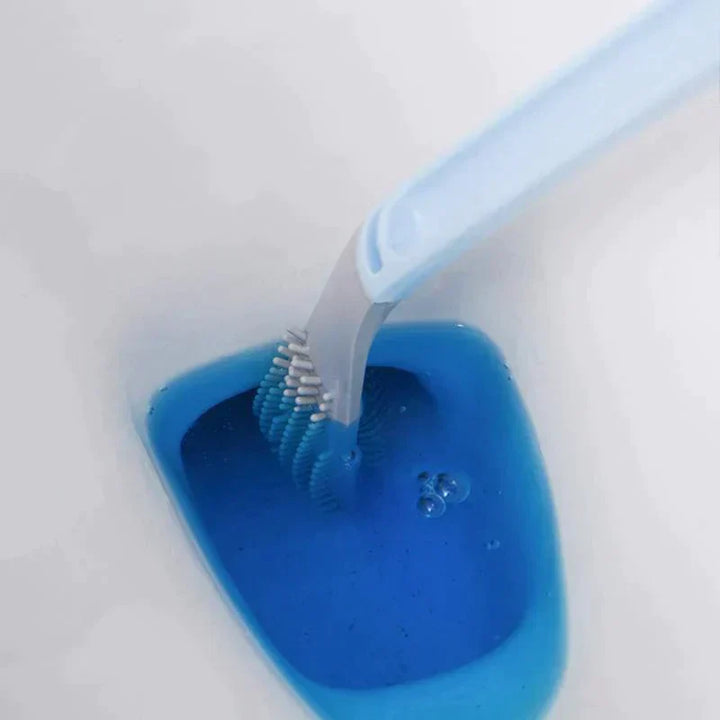 Easy install wall mount toilet brush. Powerful TPR bristles deliver hygienic, deep cleaning for a spotless bathroom.