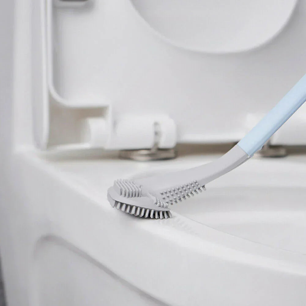 Space-saving wall mounted toilet brush, designed with TPR bristles for effective, hygienic deep cleaning.