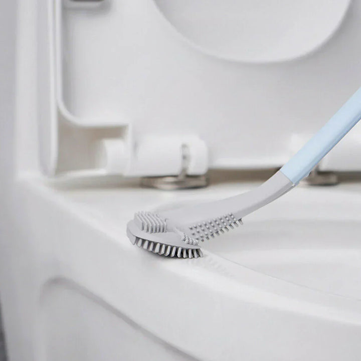 Space-saving wall mounted toilet brush, designed with TPR bristles for effective, hygienic deep cleaning.
