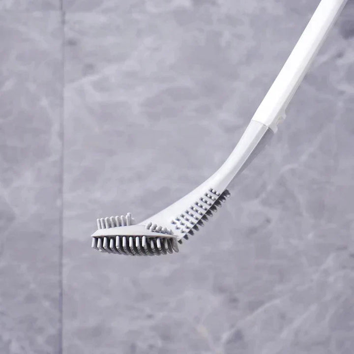 Complete smart toilet brush & wall mount set. TPR bristles ensure hygienic, drip-free deep cleaning in any bathroom.