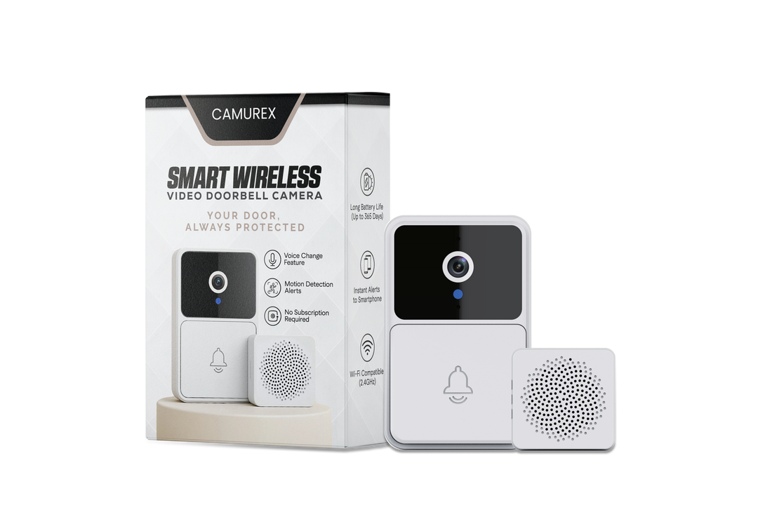 Easy-install Wi-Fi doorbell camera with advanced night vision, two-way talk, and visitor alerts.