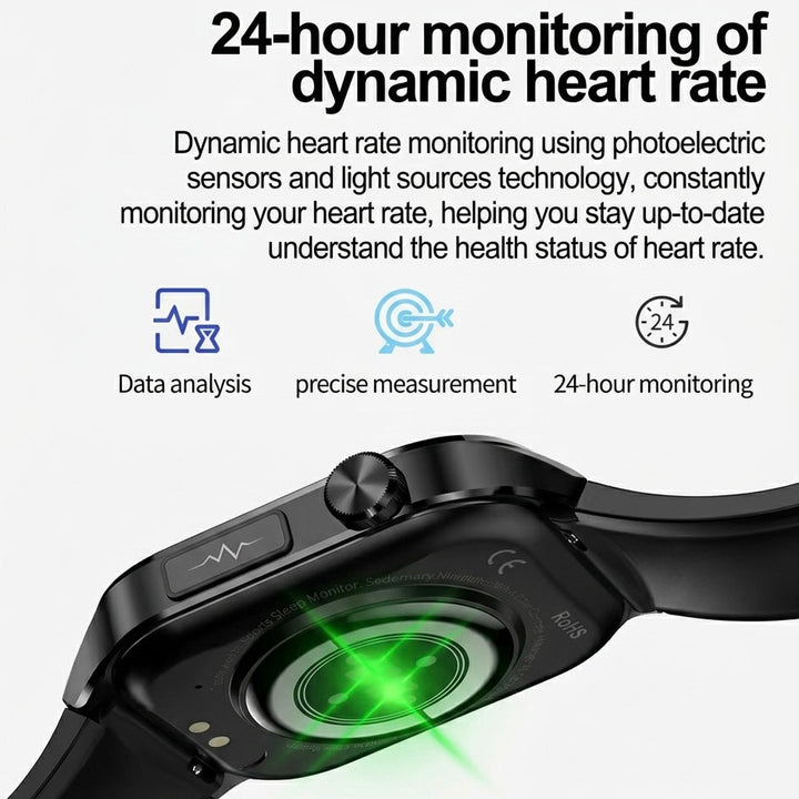 Wearable tech: Smartwatch with Bluetooth calls, health monitoring & vibrant AMOLED screen.