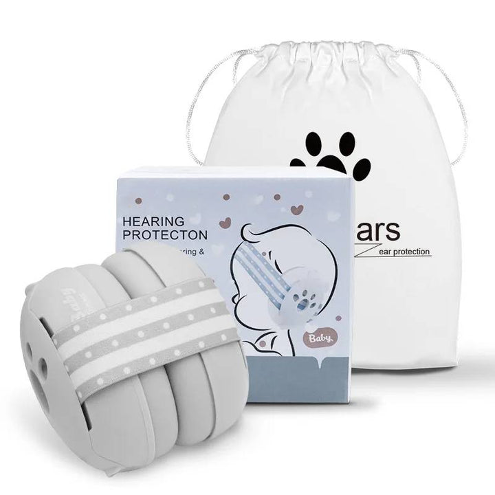 Blue infant ear protection earmuffs, ideal for quiet time, gentle noise reduction & comfortable hearing safety for babies.