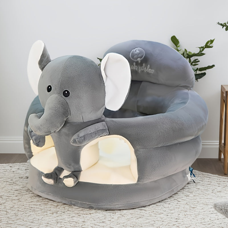 Plush baby support chair, soft & comfy for infants & toddlers mastering sitting and standing skills.