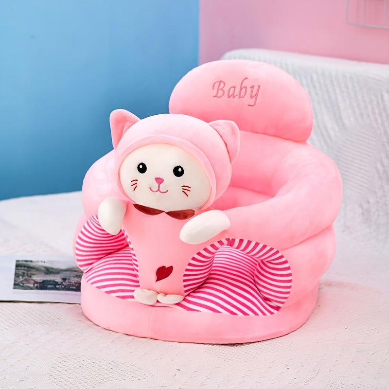 Versatile baby sitting chair, soft plush support for infants transitioning to sitting & early standing.