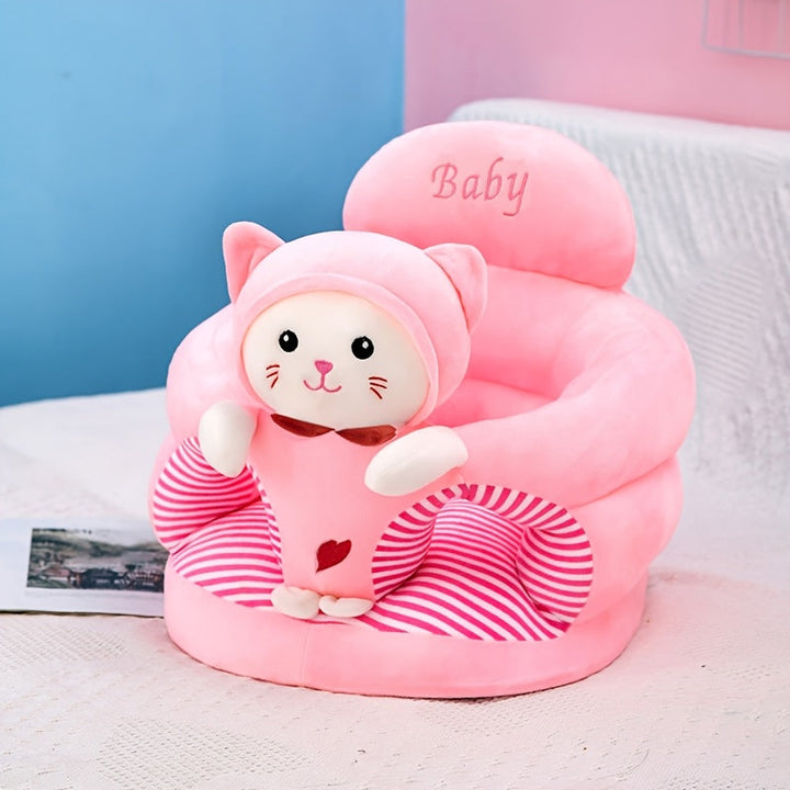 Versatile baby sitting chair, soft plush support for infants transitioning to sitting & early standing.