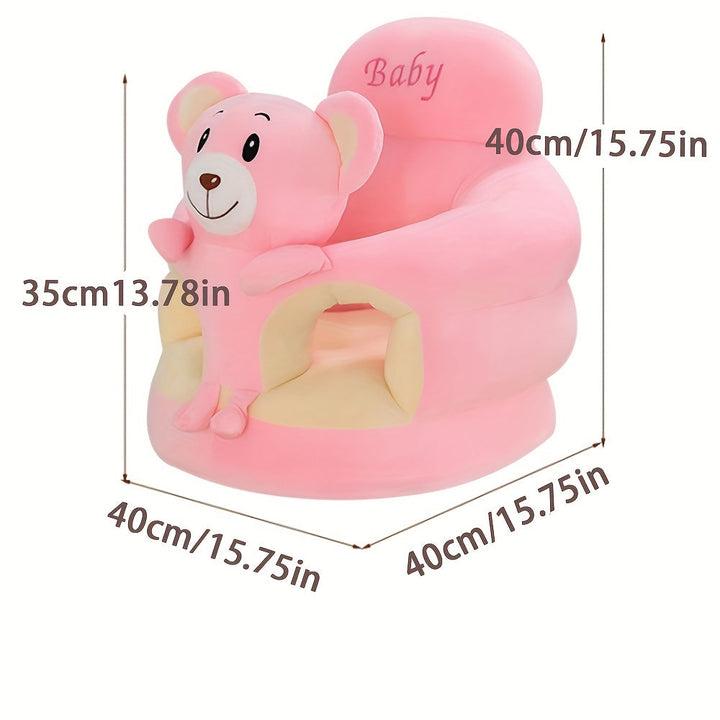 Cozy plush baby sitting chair, offers secure infant support for learning to sit and early standing.