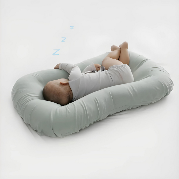 Breathable cotton blend baby orthopedic pillow. Soft infant support for comfortable sleep & travel. Hypoallergenic.