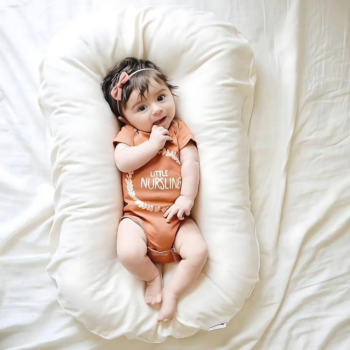 Versatile orthopedic baby pillow, ideal for travel and nursery. Soft, breathable, and supportive for infants.