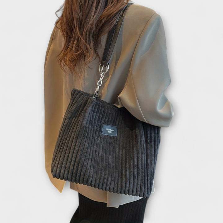 Women's soft corduroy shoulder bag, an everyday casual and stylish crossbody bag for comfortable daily use.