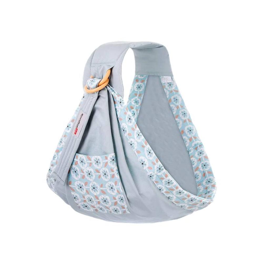 Hands-free baby wrap carrier in breathable cotton, perfect for busy parents with newborns & infants.