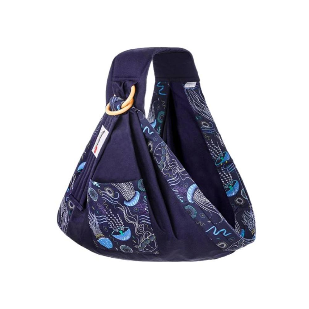 Versatile cotton baby wrap carrier that doubles as a discreet nursing cover for new moms.