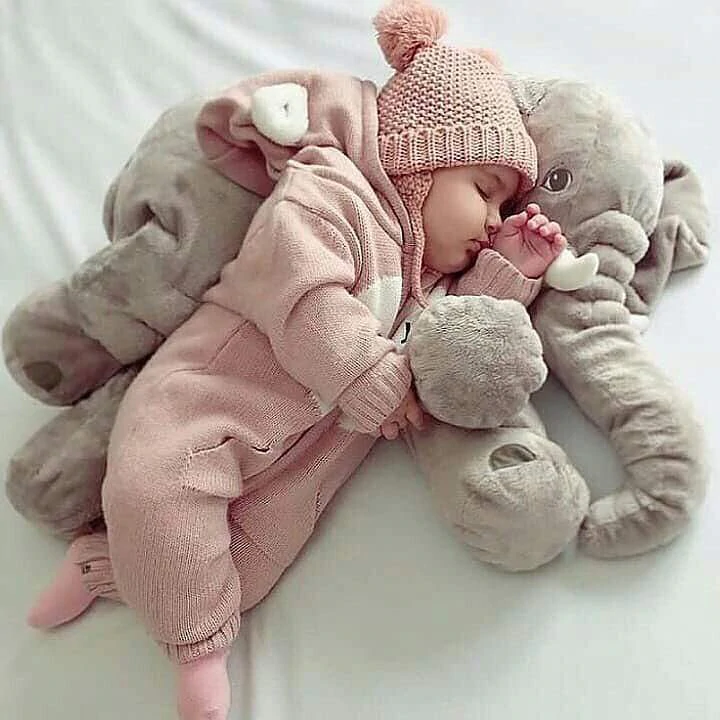 Cute soft elephant toy pillow, perfect baby gift & cuddle buddy.