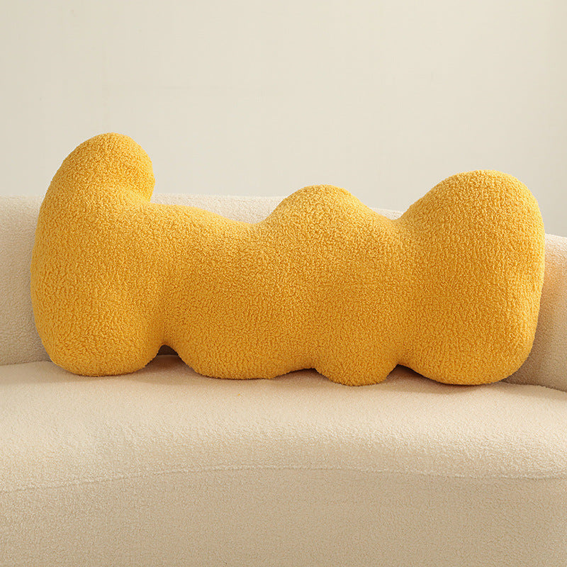 Soft plush cactus pillow for a cozy, inviting atmosphere.