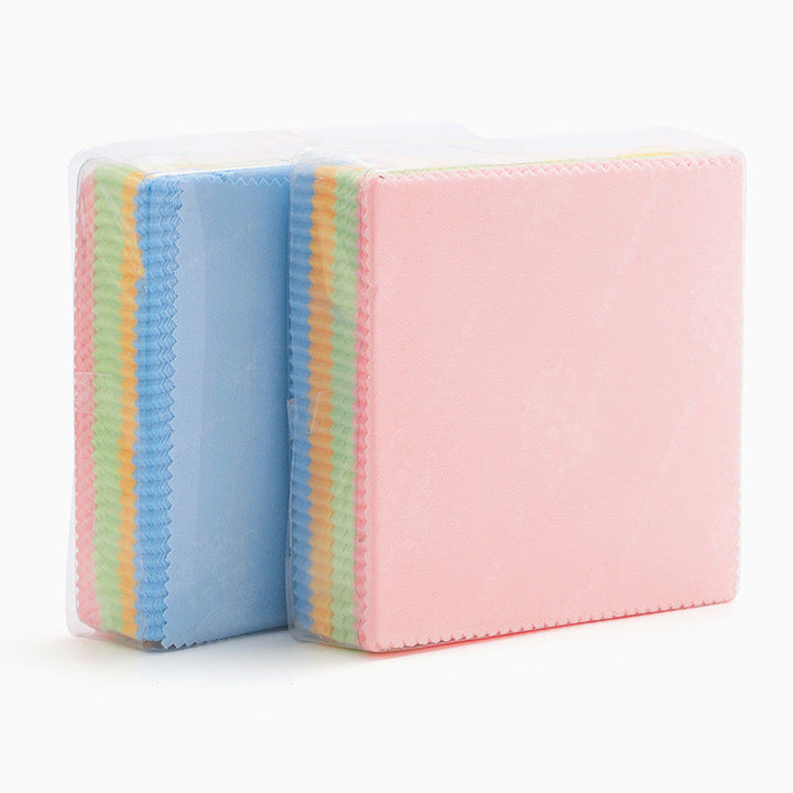 Eyewear cleaning cloth for glasses, sunglasses, camera lenses, phone screens. Streak-free microfiber electronics cleaner.