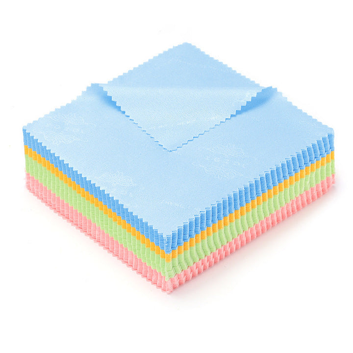 Portable microfiber cleaning cloth for on-the-go lens, screen, and eyewear cleaning. Reusable & soft electronics cleaner.