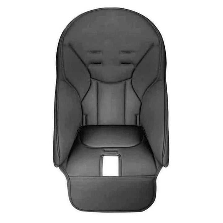 Protective infant high chair cover. Soft, washable cushion ensures toddler mealtime comfort and easy cleanup.