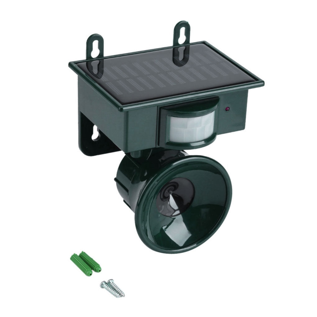 Garden protection solution: an eco-friendly, solar powered motion sensor bird repeller.