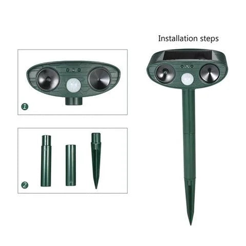 Eco-friendly solar deer deterrent for yard.