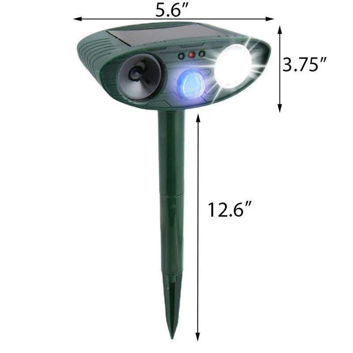 Effective deer deterrent, solar-powered for gardens.