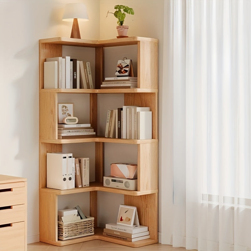 Stylish solid wood corner cabinet, compact design. Practical room organizer & decorative shelf for living areas.
