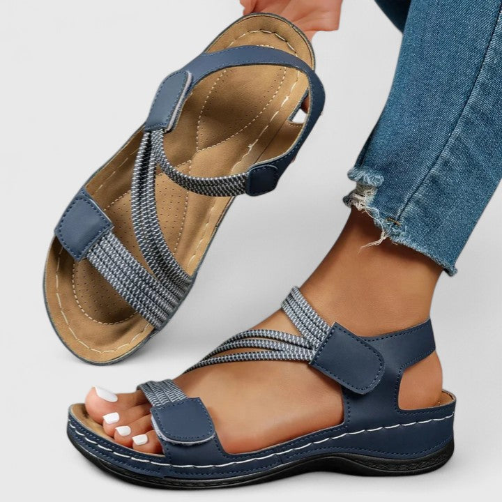Sophisticated women's summer sandals, designed with orthopedic arch support for lasting pain relief.