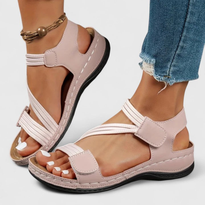 Elegant women's summer sandals, designed for pain relief with superior arch support.