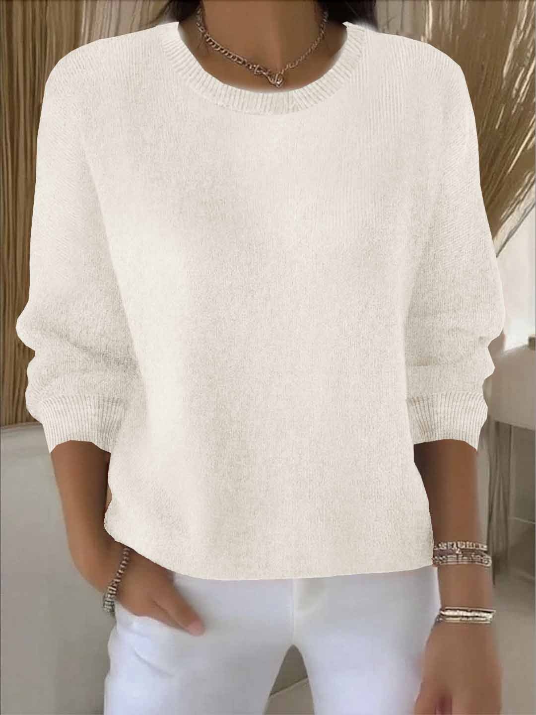 Cozy women's jumper, an elegant long-sleeve sweater for everyday wear & versatile fall fashion.