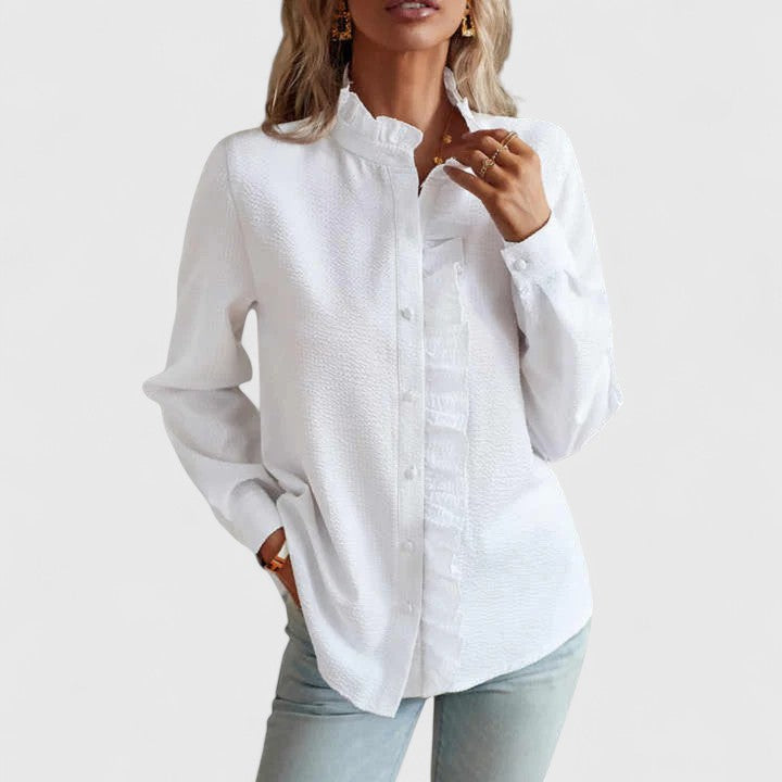 Versatile women's long sleeve blouse, a classic shirt for timeless style. Elegant and comfortable for everyday wear.
