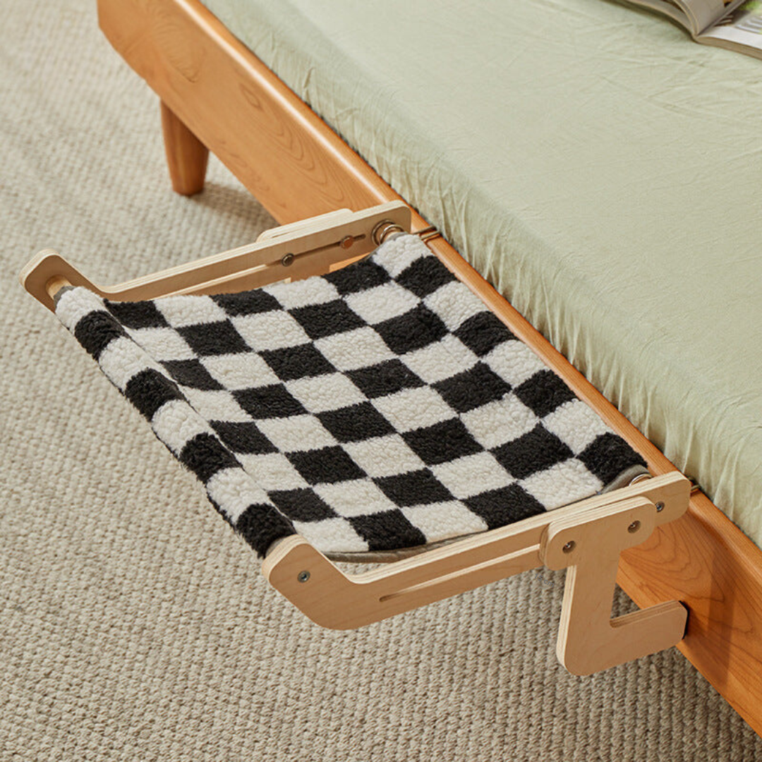 Comfortable, washable cat hammock offering a cozy lounge for cats under furniture.