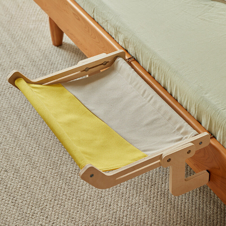 Cozy cat hammock, a washable pet bed designed for comfort & minimalist cat furniture.