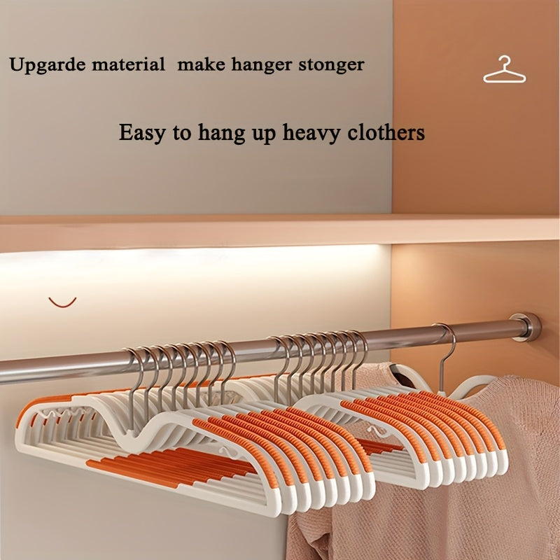 Rotating hook clothes hangers; a home essential for maximizing wardrobe space and preventing slips.